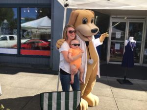 MA and Dr. Wags at the Farmers Market in Eufaula