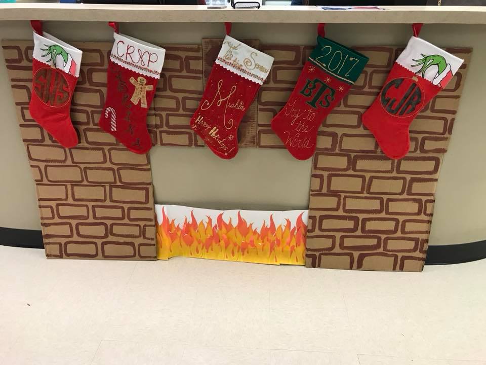 stockings on a fireplace at urgent care in Eufaula 