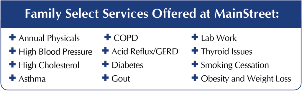 primary care services offered