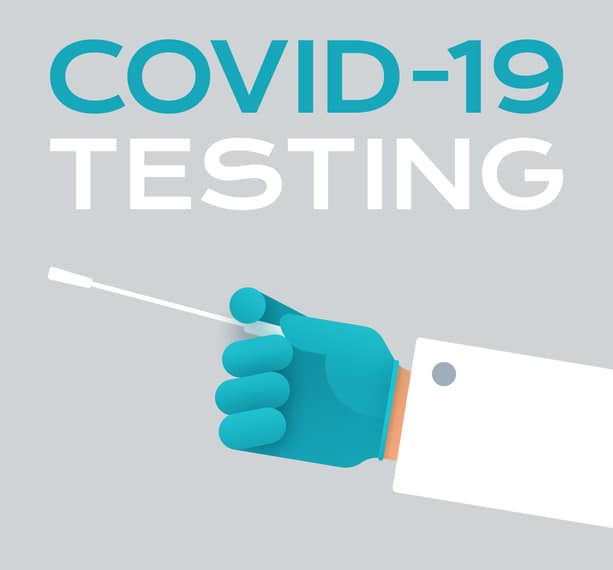 Coronavirus COVID-19 medical technician professional doctor hand giving a swab test.