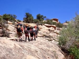 Our MAP class hikes through the desert