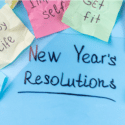 New Years Resolutions Tips and Sticky Notes