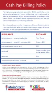 thumbnail of the cash pay billing policy document